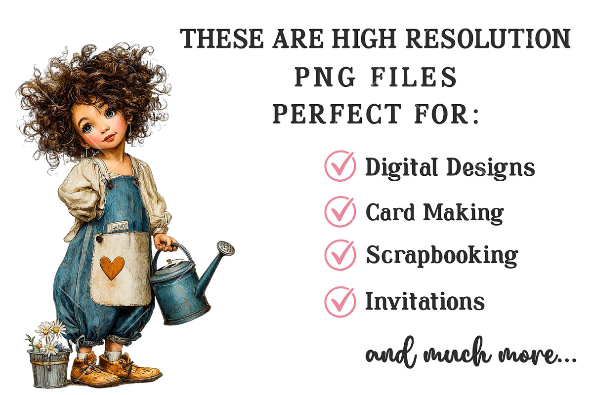 Whimsical Spring Girl Clipart, an Illustration by OK Design (Photo 4 of 6)