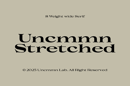 Uncmmn Stretched - 7 Style Serif