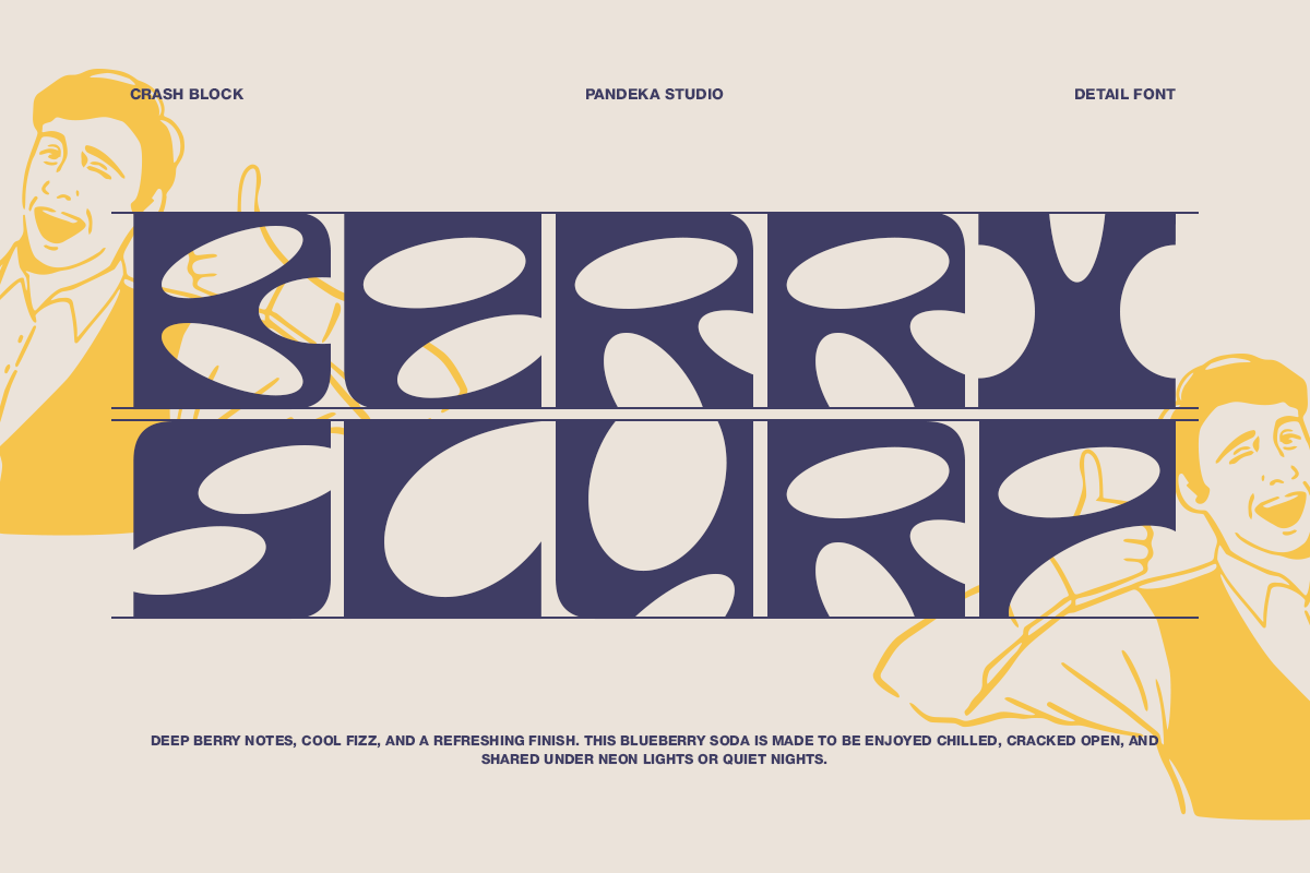 Crash Block - Artsy Display Font, a Sans Serif Font by Pandeka Studio (Photo 5 of 9)