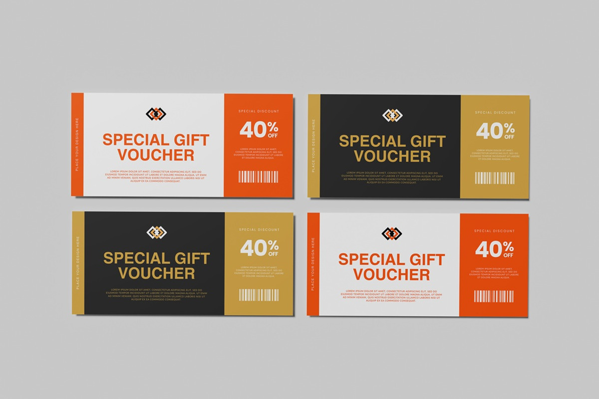 Gift Voucher Mockup, an Advertising Mockup by GraphicWindow (Photo 6 of 7)