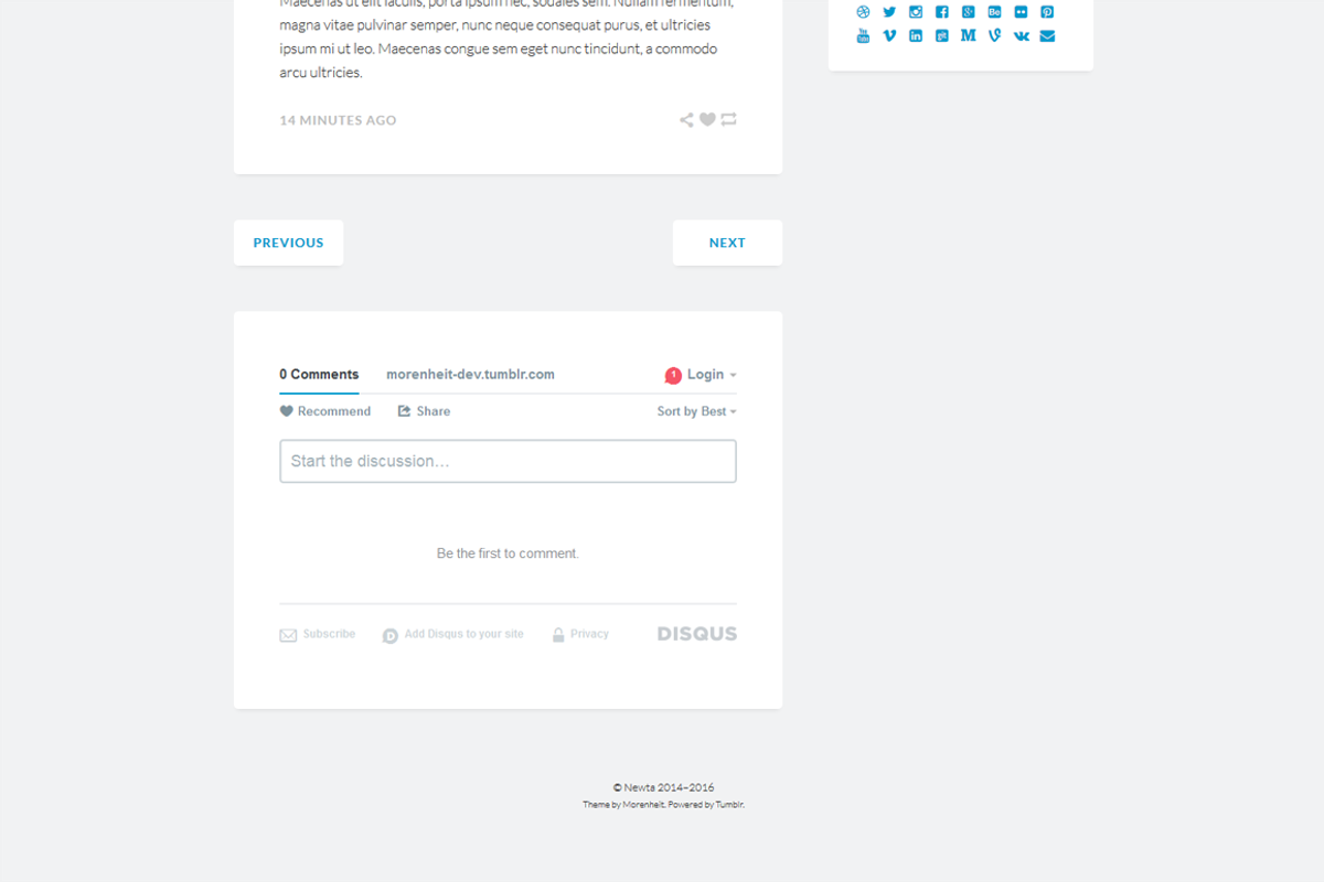Newta Tumblr Theme, a Websites & App Template by Digital Goods Lab (Photo 5 of 6)