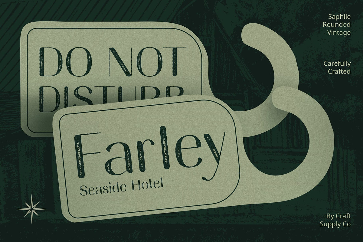 Saphile Rounded Vintage, a Sans Serif Font by Craft Supply Co. (Photo 8 of 8)