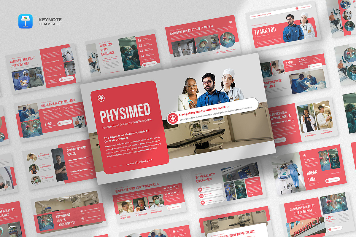 Medical Healthcare Keynote Template, a Presentation Template by fluffstudio (Photo 1 of 4)