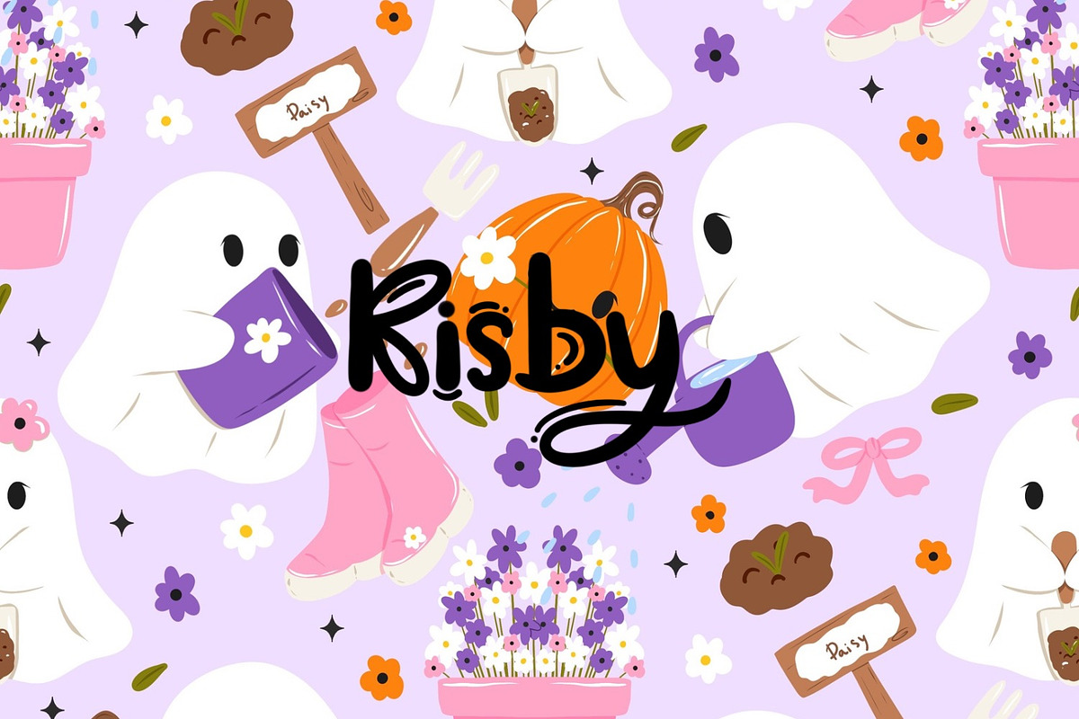 Halloween Gardening Seamless Pattern, a Pattern Graphic by KisbyArt (Photo 1 of 3)