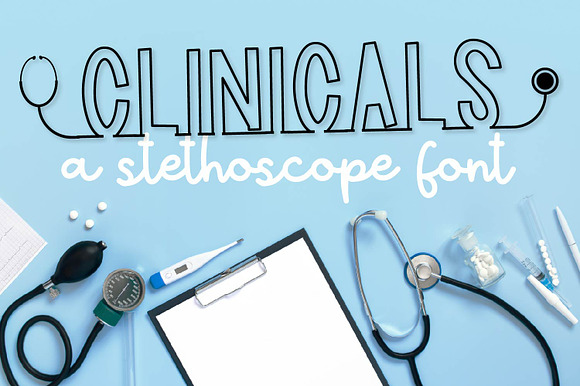 Clinicals - A Nurse Font Stethoscope preview 8