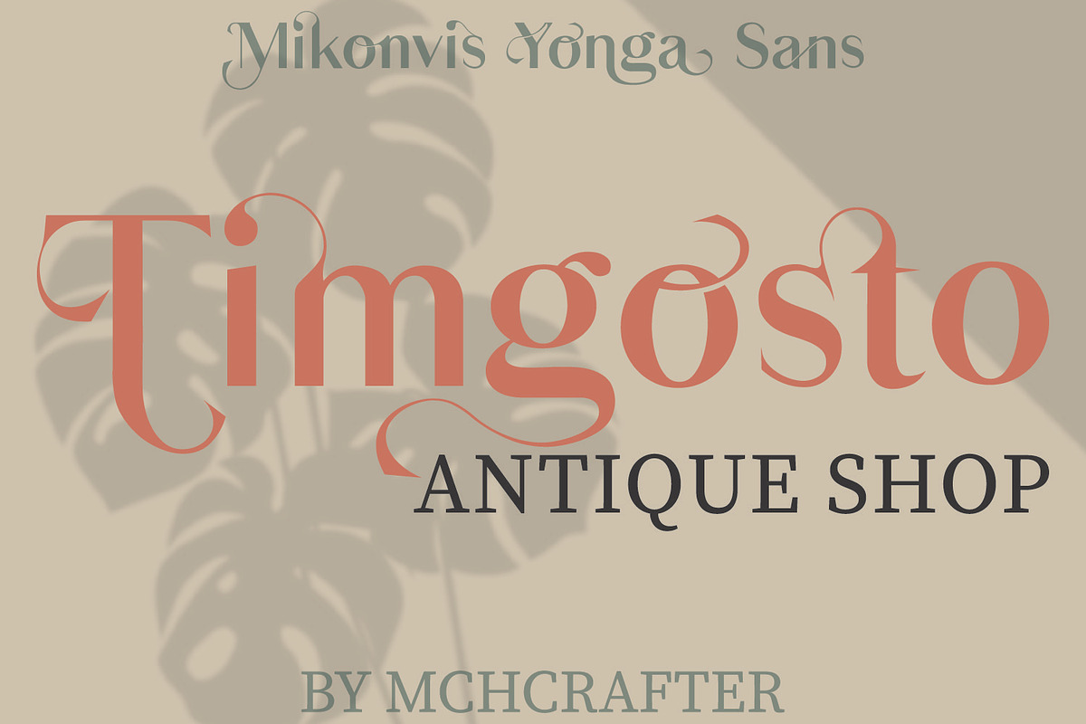 Mikonvis Yonga Sans Serif Typeface, a Sans Serif Font by MchCrafter (Photo 2 of 14)