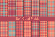 #234 Soft Coral Color Plaids, a Pattern Graphic by Plaid4You (Thumbnail 1 of 5)
