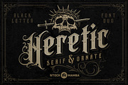 Heretic Blackletter Font Family, a Blackletter Font by StockMamba (Thumbnail 1 of 13)
