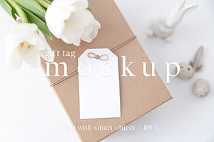 Gift Tag Mockup,Easter Mockup