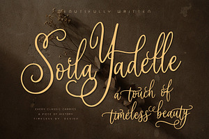 Soila Yadelle Elegant Curves Script, a Script Font by HypeWorksCo