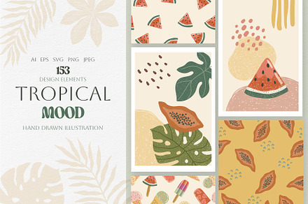 Topical Mood, a Decorative Illustration by Jenny Quince