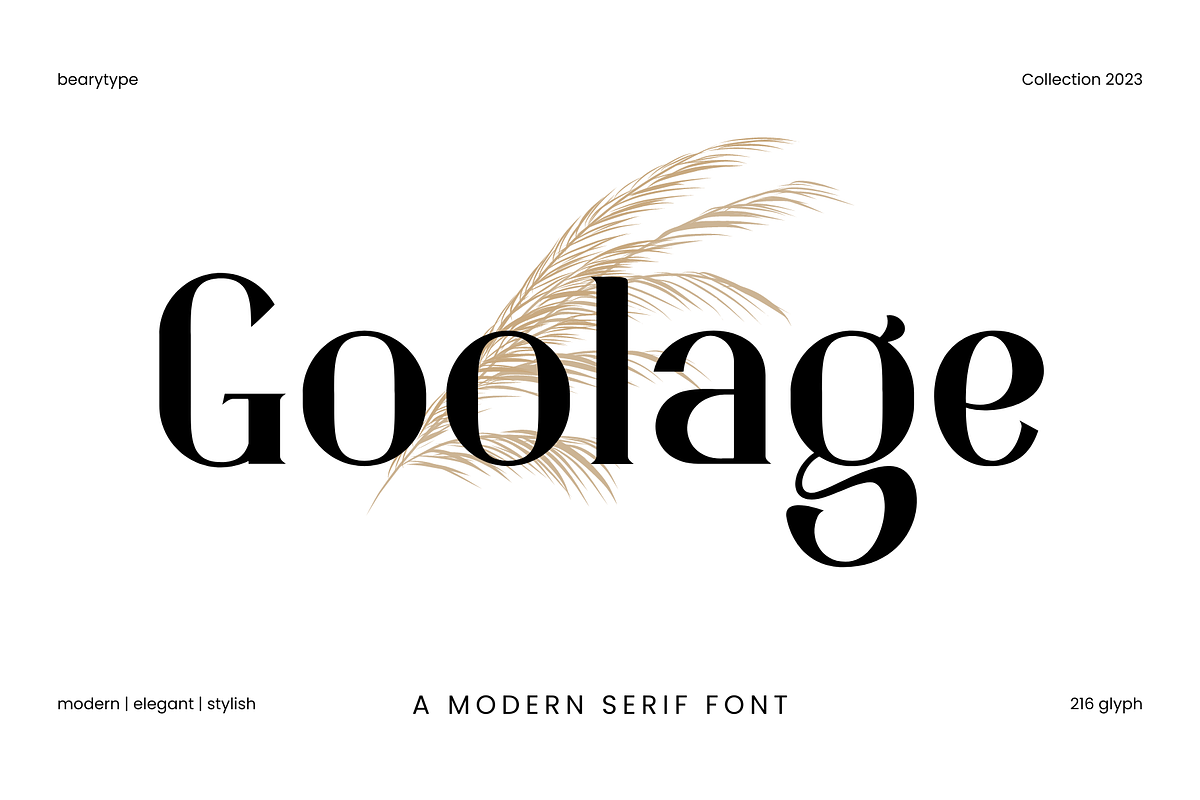 Goolage | Modern Serif Font, a Serif Font by BearyType Studio (Photo 1 of 7)
