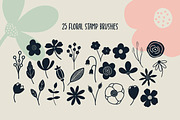 Hand Drawn Florals Procreate Stamps, a Brush Add-On by Little Nordic Atelier (Thumbnail 2 of 4)