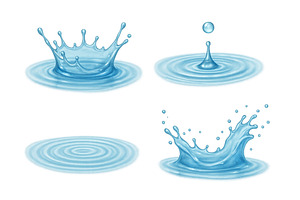 Splashing droplets create beautiful, an Illustration by ZinetroN