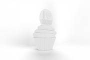 Cartoon I Heart Mom Cupcake Mockup, a Merchandise Mockup by Qaleb Studio (Thumbnail 2 of 2)