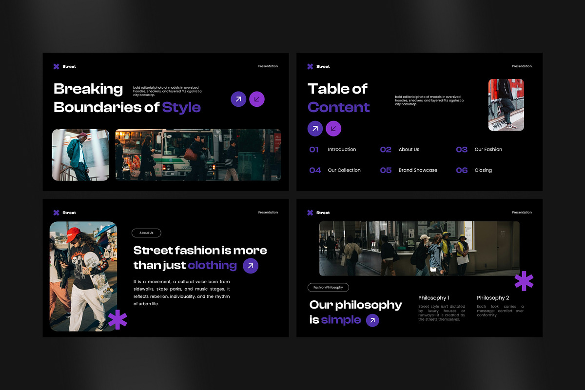 Street Fashion Powerpoint template, a Presentation Template by Eklip Studio (Photo 4 of 6)