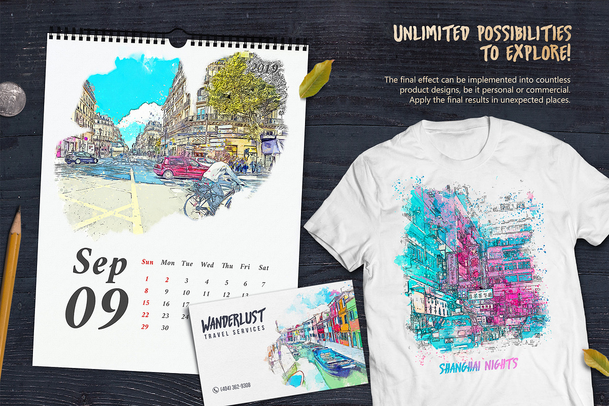 Urban Sketch PS Action, an Action Add-On by IndWorks Design (Photo 6 of 9)