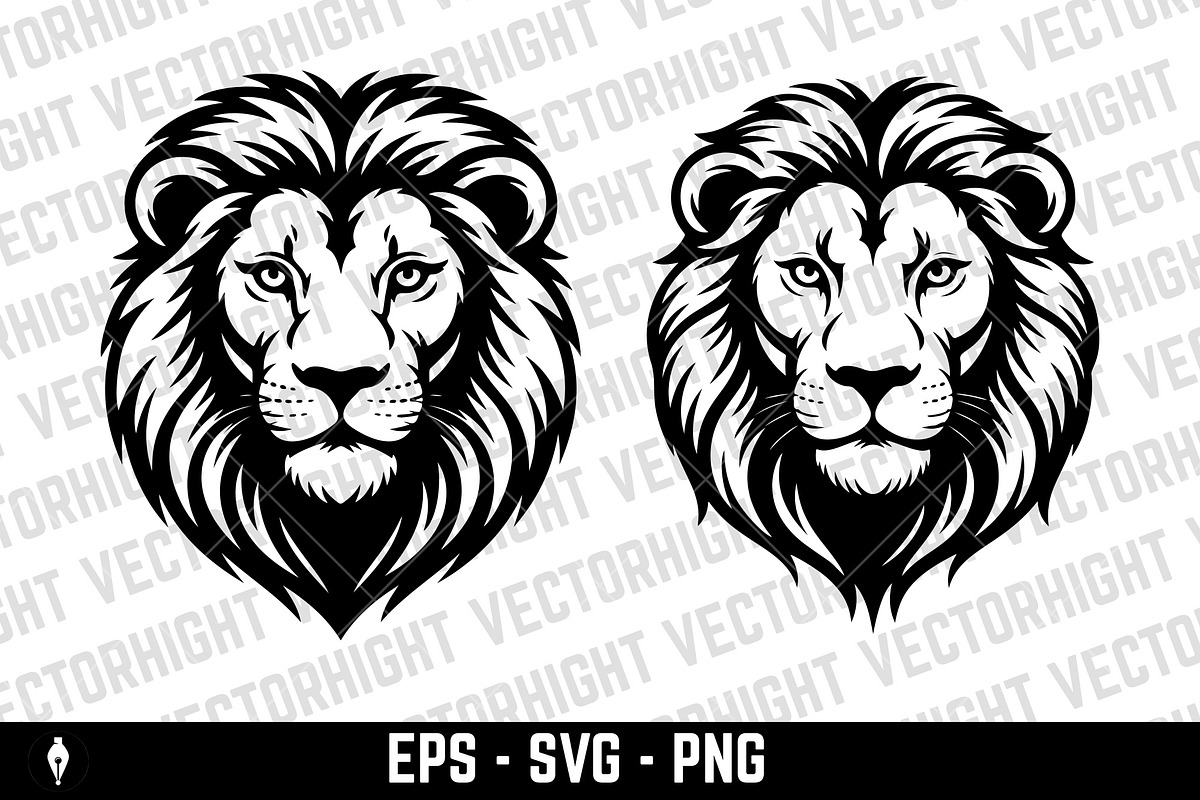 Lion head mascot, an Animal Illustration by Vectorhight (Photo 3 of 5)