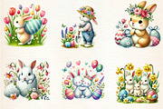 Easter bunny, Easter bunnies clipart, an Illustration by DreamArtGraphic (Thumbnail 5 of 5)