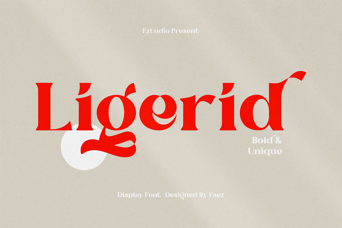 Ligerid - Chic Serif Font, a Serif Font by Eztudio (Photo 1 of 14)