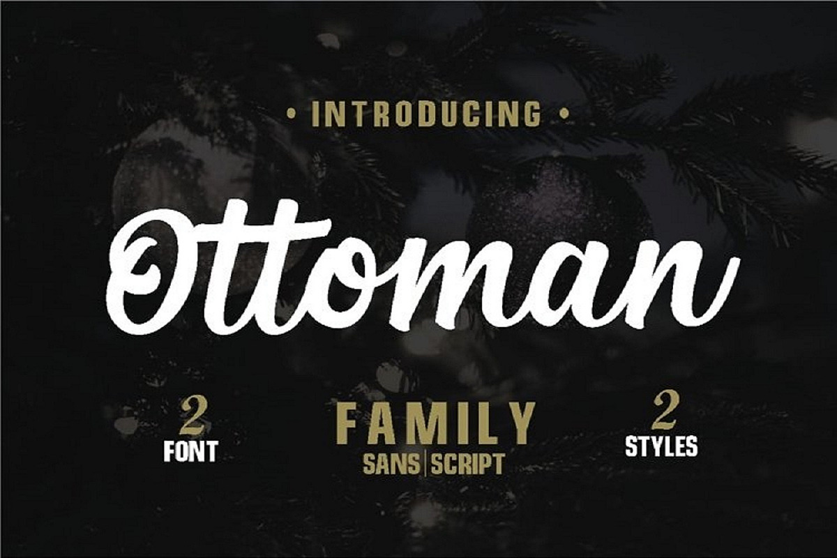 Ottoman – Elegant Christmas Font, a Script Font by Black Junst (Photo 1 of 7)