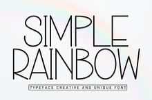 Simple Rainbow | Script Font