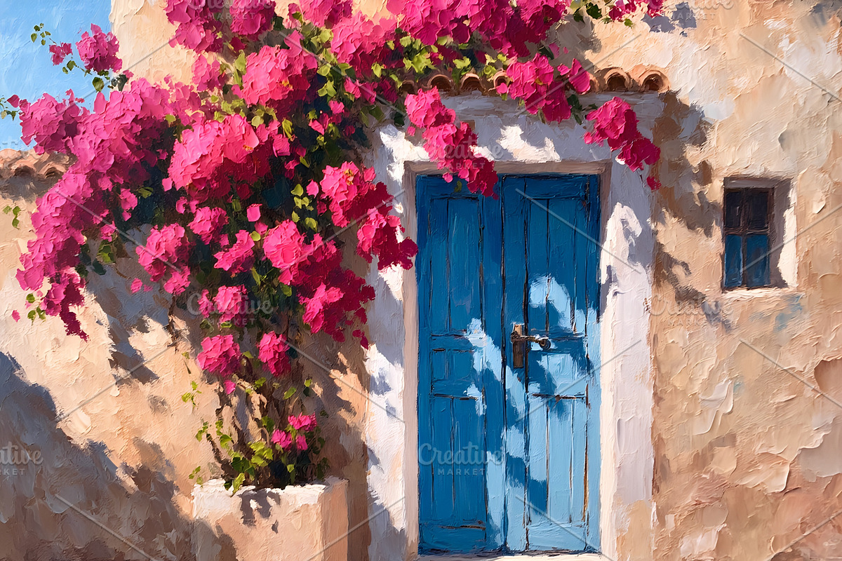 Bougainvillea Mediterranean Art, a Background Graphic by Floraphoria (Photo 1 of 13)