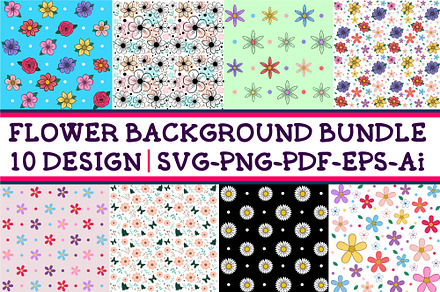 Flower Pattern Background  Bundle