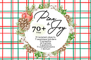 Xmas Watercolor Clipart, a Seasonal Illustration by Eves_Aquadreams (Thumbnail 1 of 13)