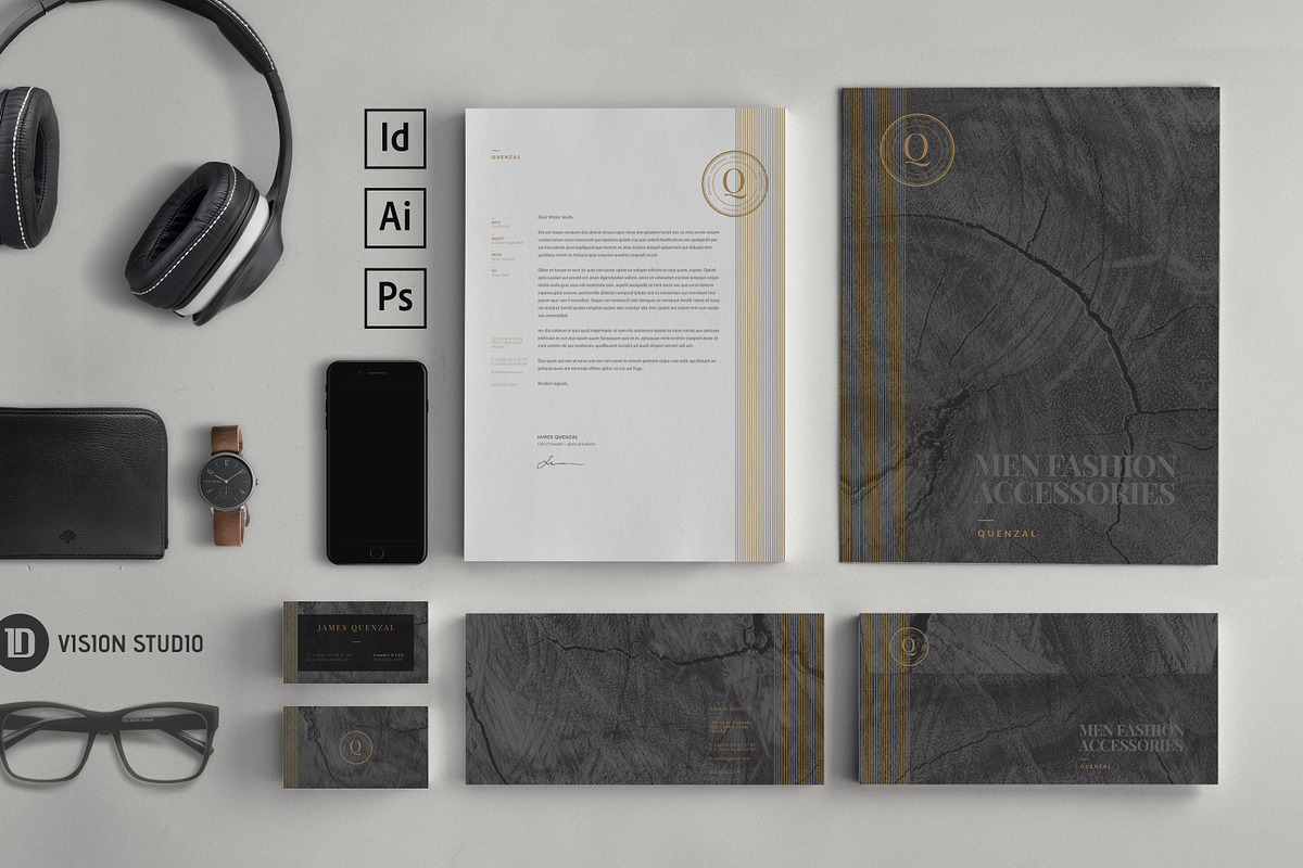 Stationery Corporate Identity 008, a Stationery Template by ID Vision Studio (Photo 1 of 9)