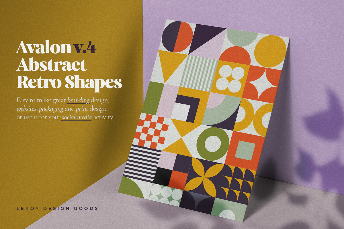 AVALON Retro Abstract Shapes ver 4, a Decorative Illustration by LEROY Design (Photo 8 of 10)