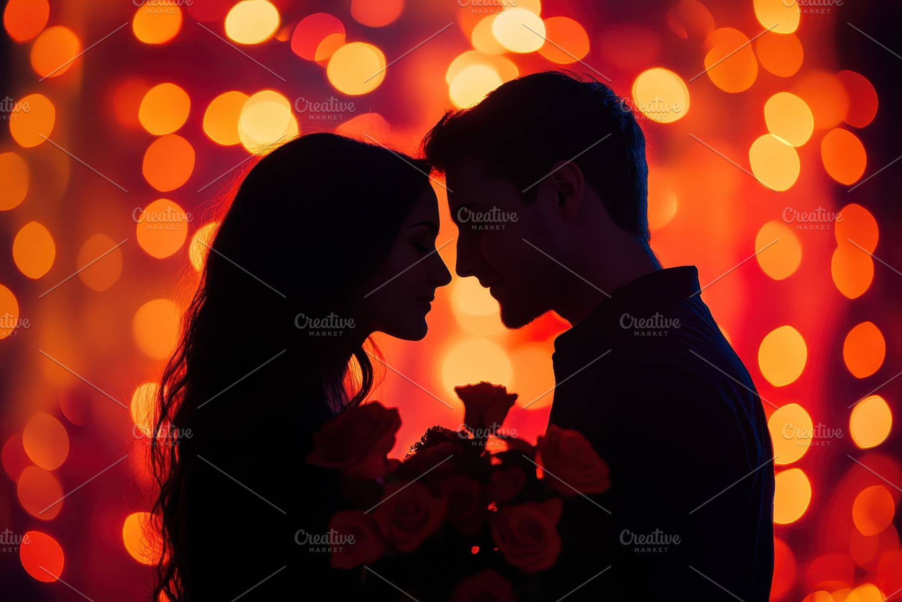 Couple sharing a romantic moment, a Photo by Pavel_design