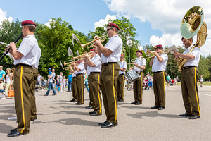 Military brass big band playing, a Person Photo by BOOCYS