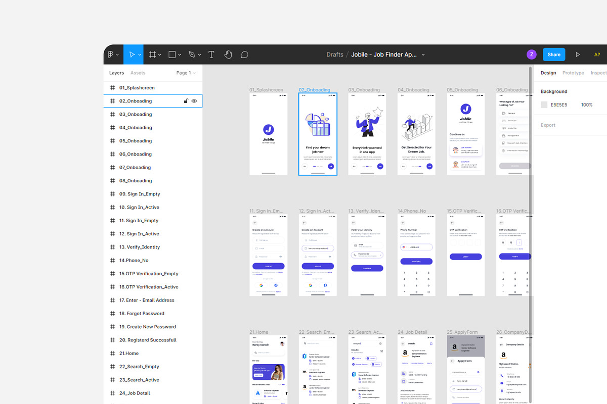Job Finder App Ui Kit, an App Template by Zee UI (Photo 3 of 4)