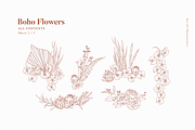 Boho Flowers Watercolour Collection, a Texture Illustration by Aquarellina (Thumbnail 14 of 15)