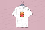 Cute Kawaii Capybara with Food, an Animal Illustration by Palau (Thumbnail 2 of 12)