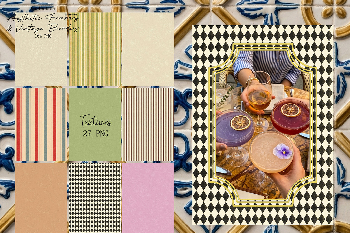 Embossed Paper Aesthetic Frames, an Object Graphic by DreamoraArt (Photo 3 of 12)