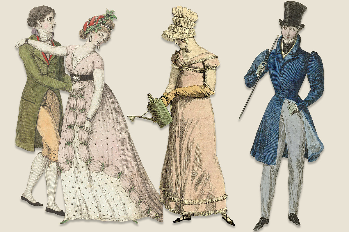 Jane Austen Regency Clipart Set, an Illustration by ephemoire (Photo 2 of 4)
