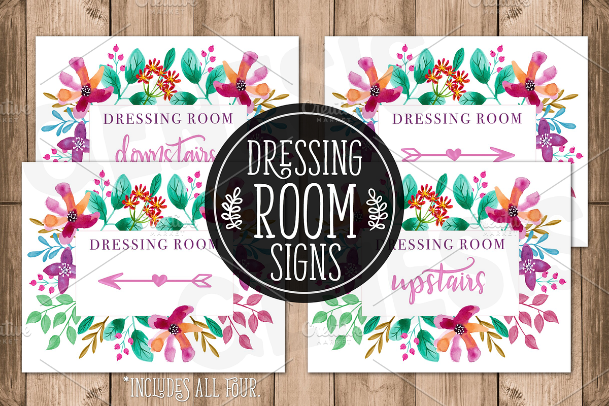 Dressing Room Signs, a Stationery Template by Genesis Printables (Photo 1 of 2)