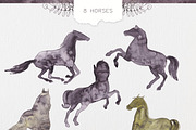 MUSTANG. Nature, herbs and horses., a Decorative Illustration by Elena_Sedova (Thumbnail 3 of 13)