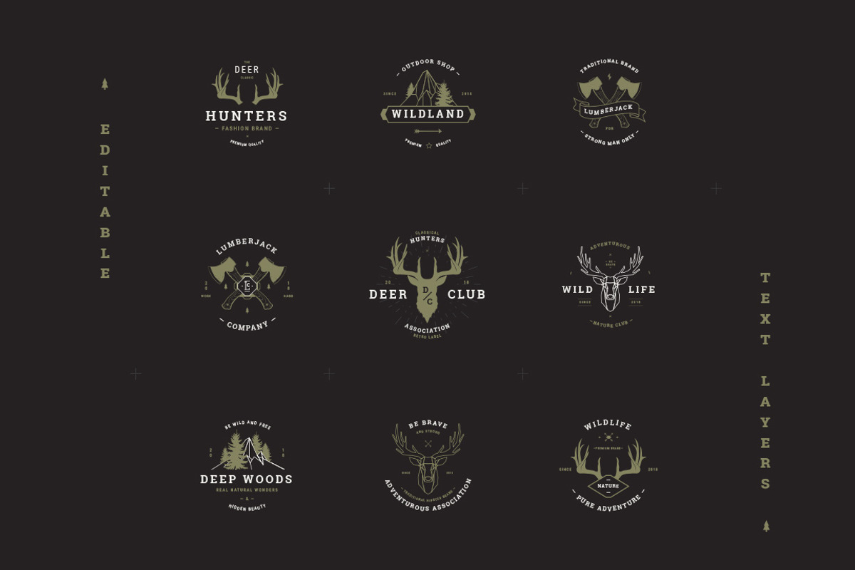 Vintage Badges vol 1, a Branding & Logo Template by blauananas (Photo 2 of 9)