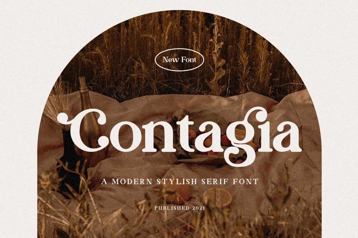 Contagia - Modern Stylish, a Serif Font by RockboyStd (Photo 1 of 12)