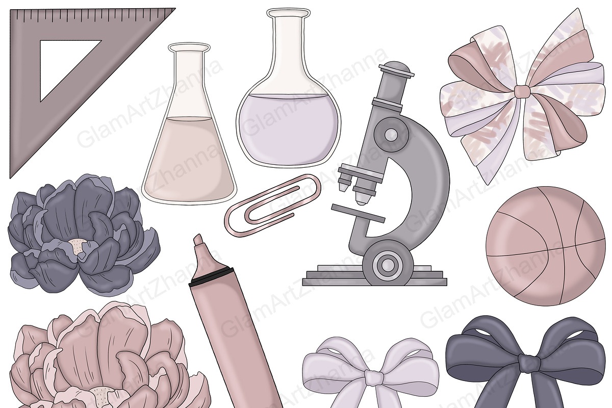 Study Beige Clipart, an Education Illustration by GlamArtZhanna (Photo 5 of 6)