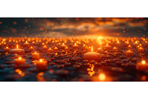 Candle Flames In The Dark - A, a Background Photo by ZinetroN