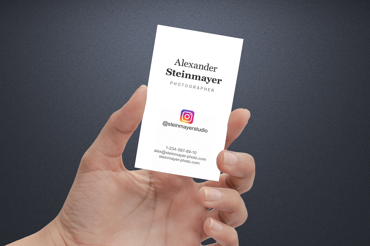 Instagram Business Card Template PSD, a Business Card Template by ElephantArts (Photo 3 of 7)