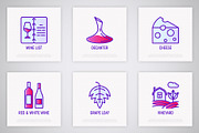 Wine | 16 Thin Line Icons Set, an Outline Icon by Alex Blogoodf (Thumbnail 5 of 9)