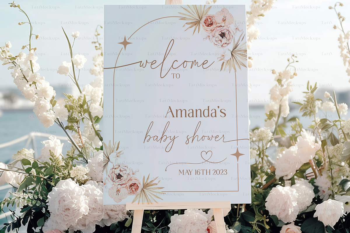 Sign Mockup Elegant Wedding Mockup, a Product Mockup by TatiMockup (Photo 3 of 6)