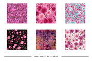 Cherry Blossom Retro Art Patterns, a Pattern Graphic by karenfoleyphoto (Thumbnail 8 of 17)