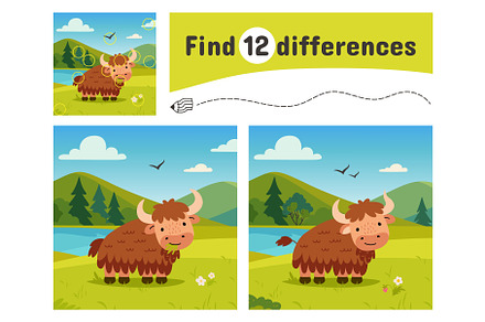 Find differences game. Children