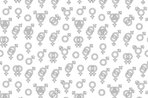 Seamless Sexuality Symbols Patterns